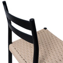 Silla BONNIE, en negro, detalle del acabado