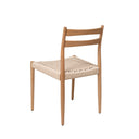 Silla BONNIE, en natural, vista trasera en perspectiva