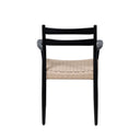 Silla EDNA, en negro, vista trasera