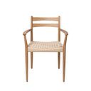 Silla EDNA, en natural, vista frontal