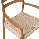Silla EDNA, en natural, detalle del acabado