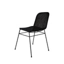 Silla COLETTE, en negro, vista trasera en perspectiva
