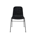 Silla COLETTE, en negro, vista frontal