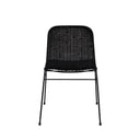 Silla COLETTE, en negro, vista trasera