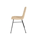 Silla COLETTE, en natural y negro, vista lateral