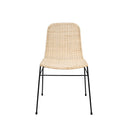 Silla COLETTE, en natural y negro, vista frontal