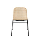 Silla COLETTE, en natural y negro, vista trasera