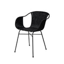 Silla ALLEGRA, en negro, vista en perspectiva
