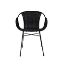 Silla ALLEGRA, en negro, vista frontal