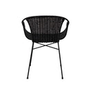 Silla ALLEGRA, en negro, vista trasera