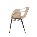 Silla ALLEGRA, en natural y negro, vista lateral