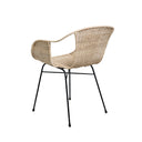 Silla ALLEGRA, en natural y negro, vista frontal