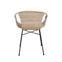 Silla ALLEGRA, en natural y negro, vista trasera