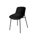 Silla DILETTA, en negro, vista en perspectiva