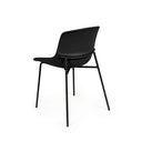 Silla DILETTA, en negro, vista trasera en perspectiva