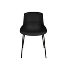 Silla DILETTA, en negro, vista frontal