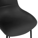 Silla DILETTA, en negro, detalle del acabado