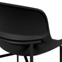 Silla DILETTA, en negro, detalle del acabado