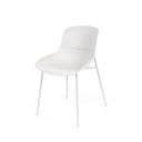 Silla DILETTA, en blanco, vista en perspectiva