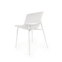 Silla DILETTA, en blanco, vista trasera en perspectiva