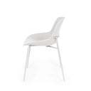 Silla DILETTA, en blanco, vista lateral