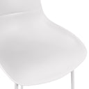 Silla DILETTA, en blanco, detalle del acabado