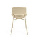 Silla DILETTA, en beige, vista trasera