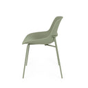 Silla DILETTA, en verde, vista lateral