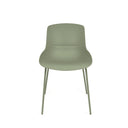 Silla DILETTA, en verde, vista frontal