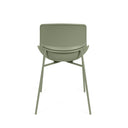 Silla DILETTA, en verde, vista trasera