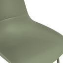 Silla DILETTA, en verde, detalle del acabado