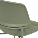Silla DILETTA, en verde, detalle del acabado