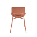 Silla DILETTA, en terracota, vista trasera