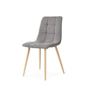 Silla MINNIE, en gris claro, vista en perspectiva