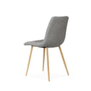 Silla MINNIE, en gris claro, vista trasera en perspectiva