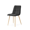 Silla MINNIE, en gris oscuro, vista en perspectiva