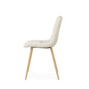 Silla MINNIE, en beige, vista lateral