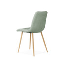 Silla MINNIE, en menta, vista trasera en perspectiva