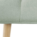Silla MINNIE, en menta, detalle del acabado