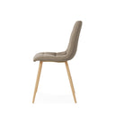 Silla MINNIE, en taupe, vista lateral