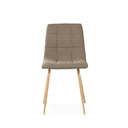 Silla MINNIE, en taupe, vista frontal