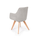 Silla SHARON, en gris, vista trasera en perspectiva