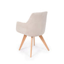 Silla SHARON, en beige, vista trasera en perspectiva