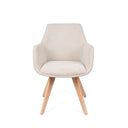 Silla SHARON, en beige, vista frontal