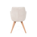 Silla SHARON, en beige, vista trasera