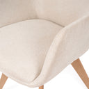 Silla SHARON, en beige, detalle del acabado