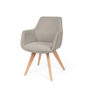 Silla SHARON, en taupe, vista en perspectiva