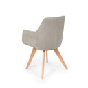 Silla SHARON, en taupe, vista trasera en perspectiva