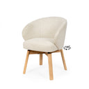 Silla VIRGINIA, en beige, vista en perspectiva