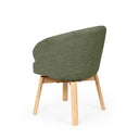 Silla VIRGINIA, en verde, vista trasera en perspectiva
